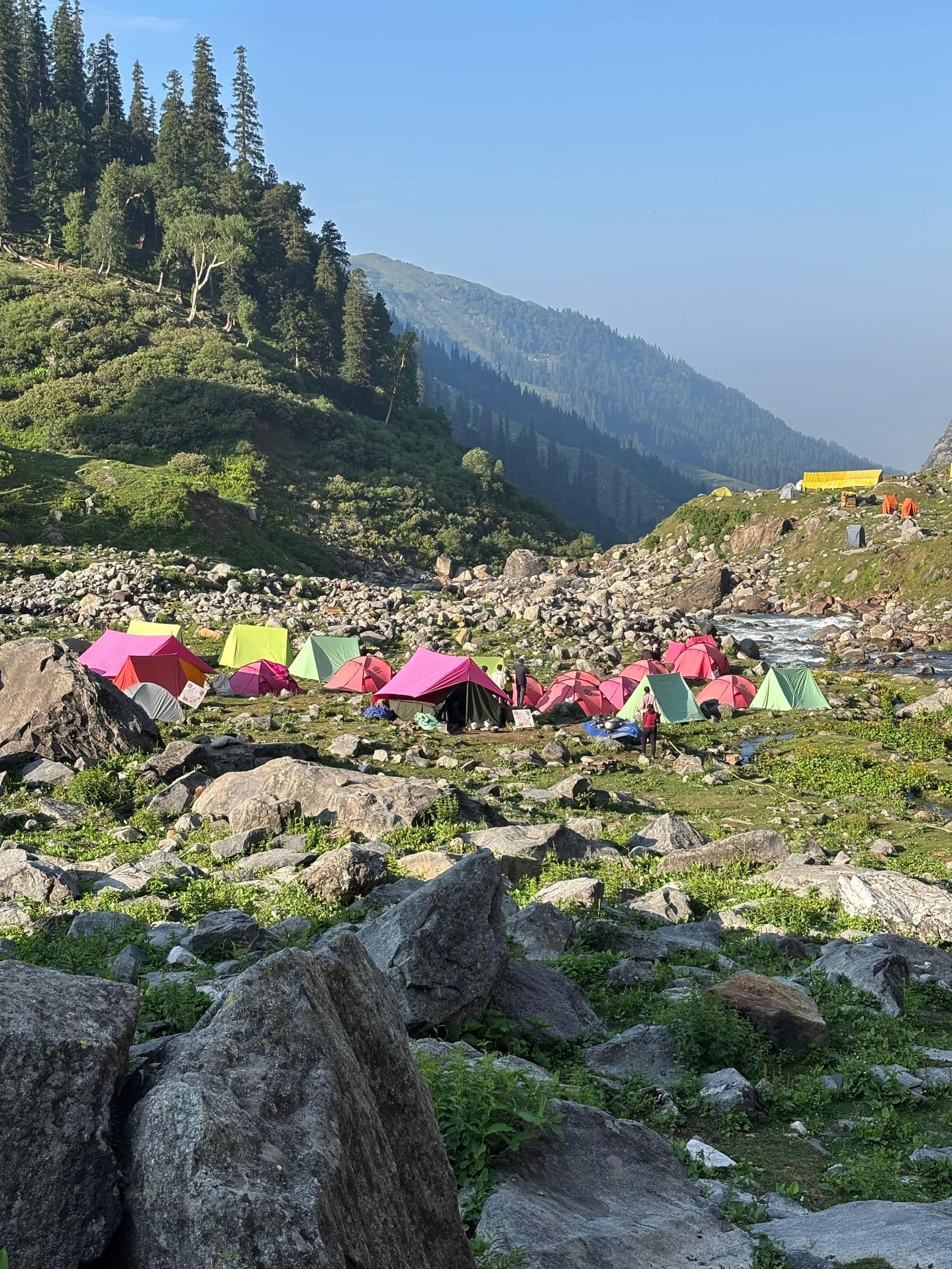 Camp in Chandratal Lake, Himachal Pradesh